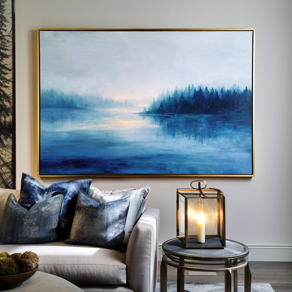 Twilight Glow - Blue Forest Landscape Painting #71 Painting artwepaint 