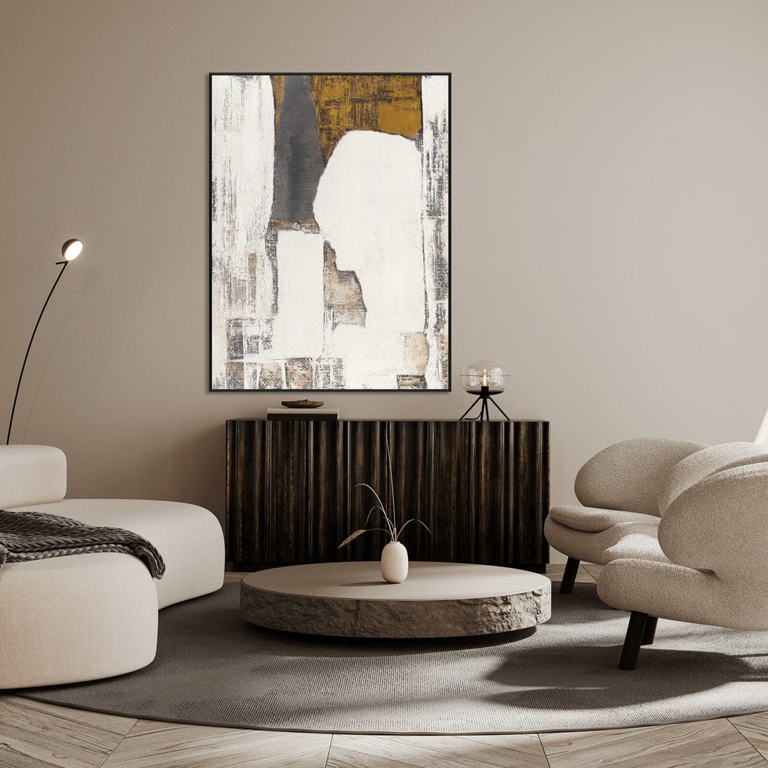 Twilight Gold & Grey - Geometric Abstract Painting #P4758 Painting artwepaint 