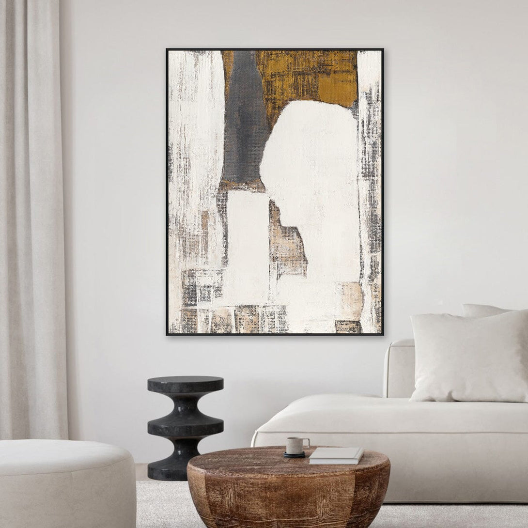 Twilight Gold & Grey - Geometric Abstract Painting #P4758 Painting artwepaint 