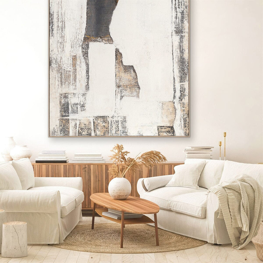 Twilight Gold & Grey - Geometric Abstract Painting #P4758 Painting artwepaint 