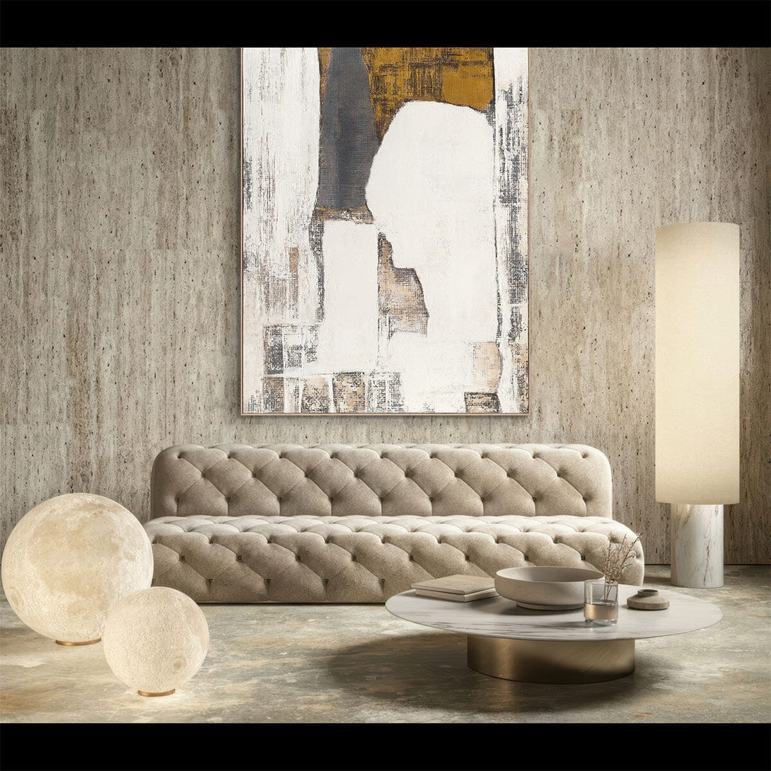 Twilight Gold & Grey - Geometric Abstract Painting #P4758 Painting artwepaint 