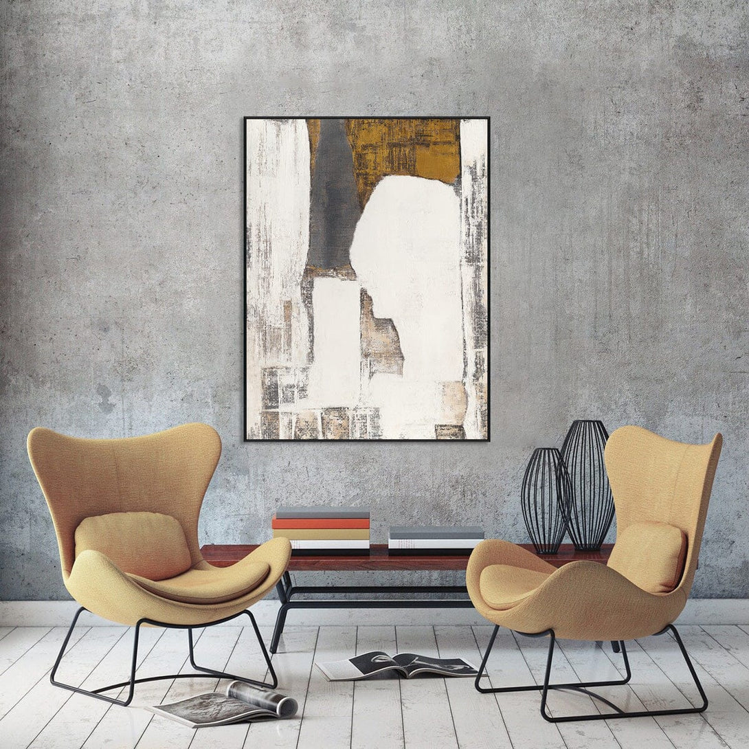 Twilight Gold & Grey - Geometric Abstract Painting #P4758 Painting artwepaint 
