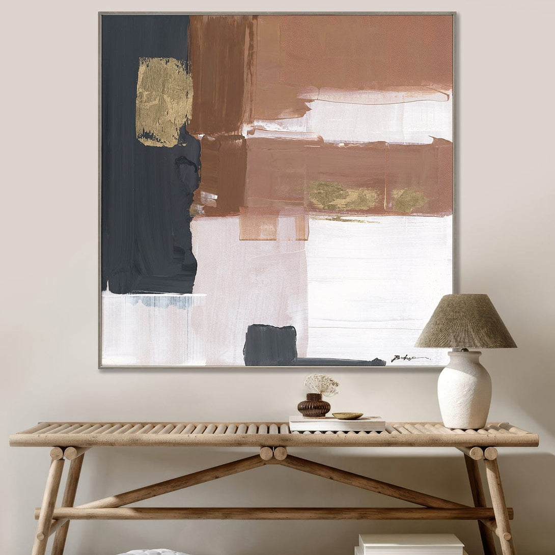 Urban Brown & Gold - Color Block Abstract Painting #P5537 Painting artwepaint 