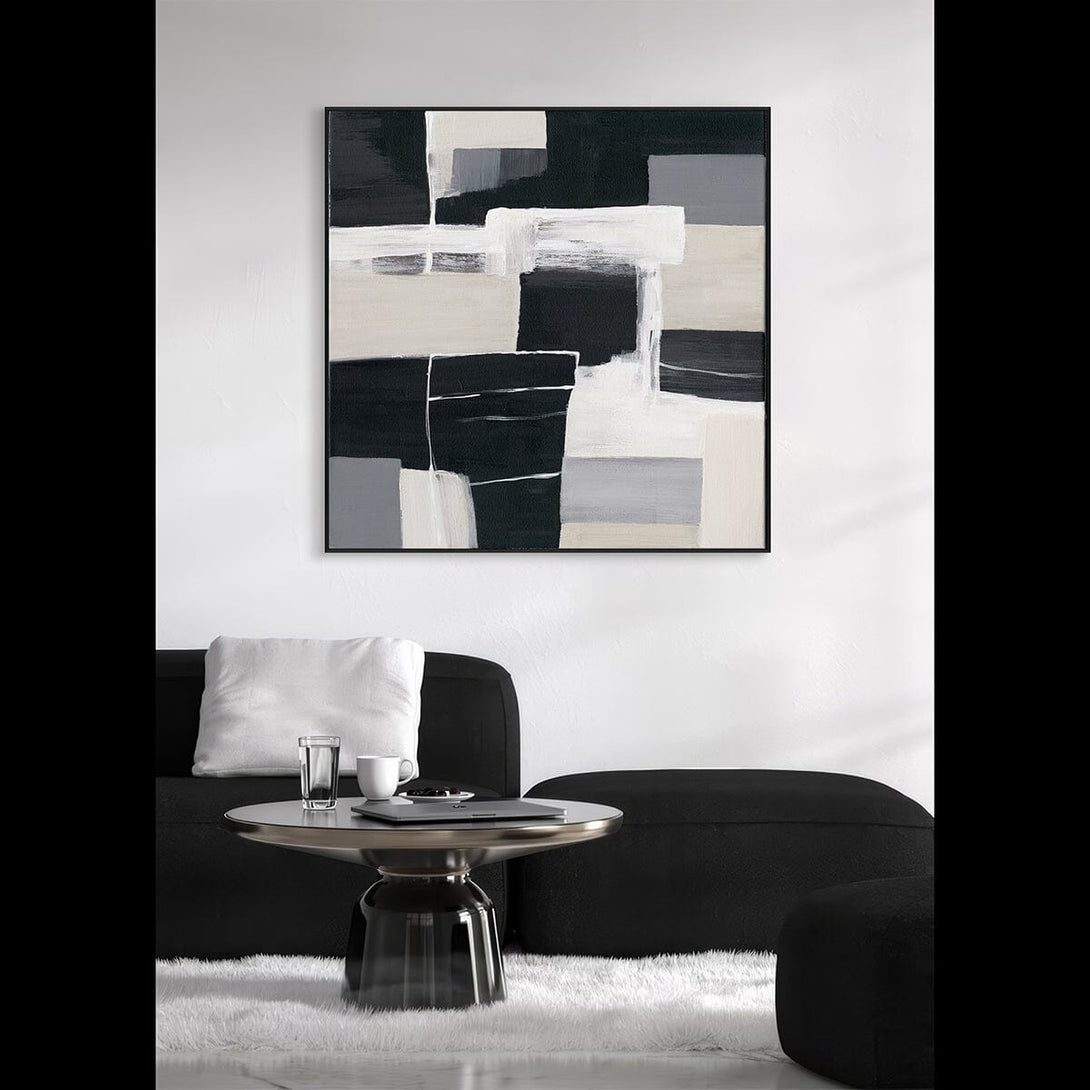 Urban Cross - Black and White Abstract Painting #M4701 Painting artwepaint 