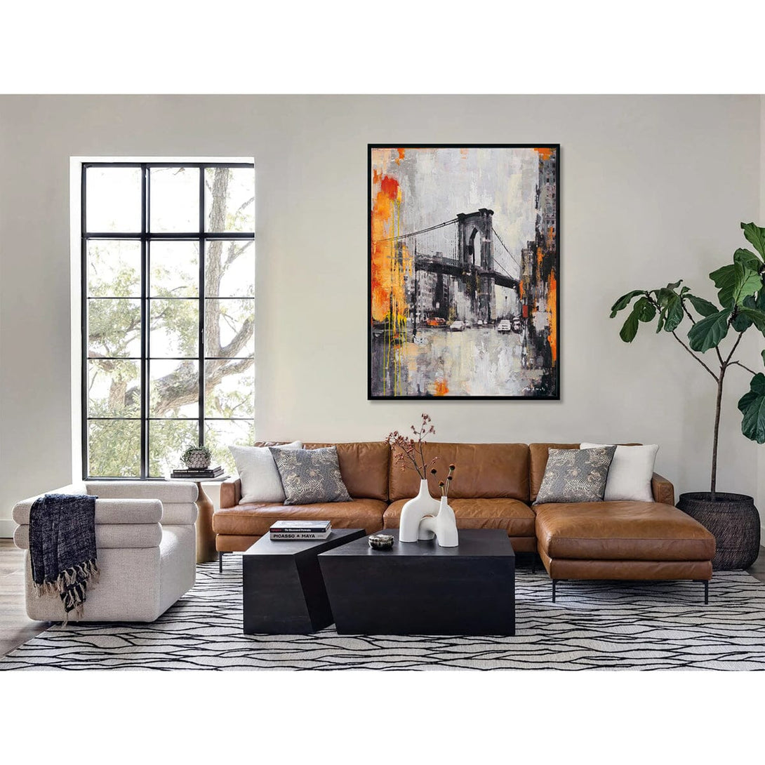 Urban Echo - Abstract City Bridge#P5930 Painting artwepaint 