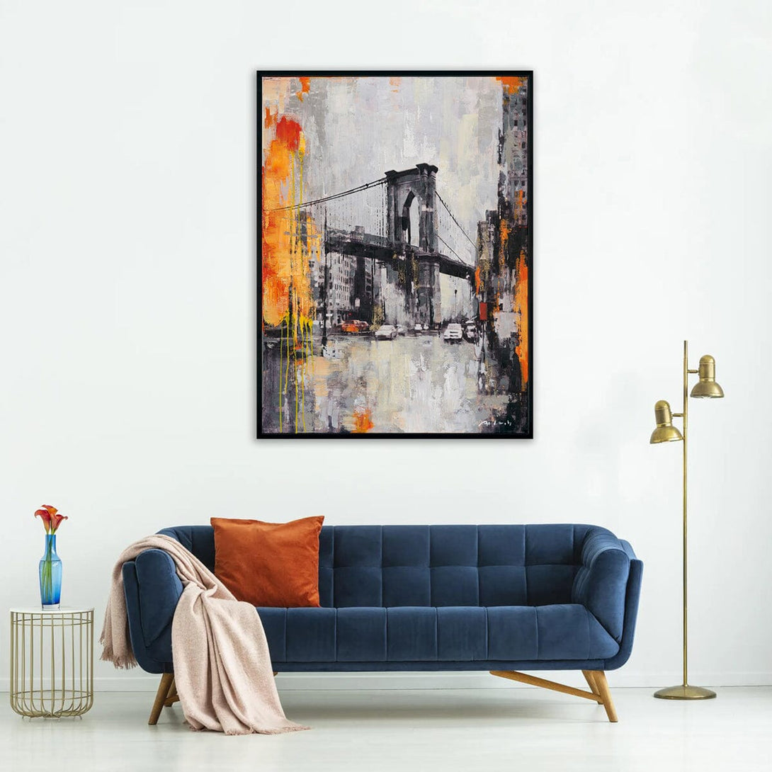 Urban Echo - Abstract City Bridge#P5930 Painting artwepaint 