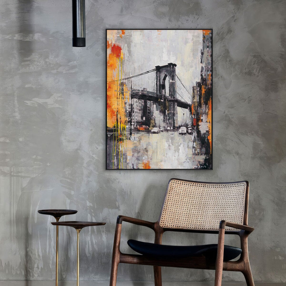 Urban Echo - Abstract City Bridge#P5930 Painting artwepaint 