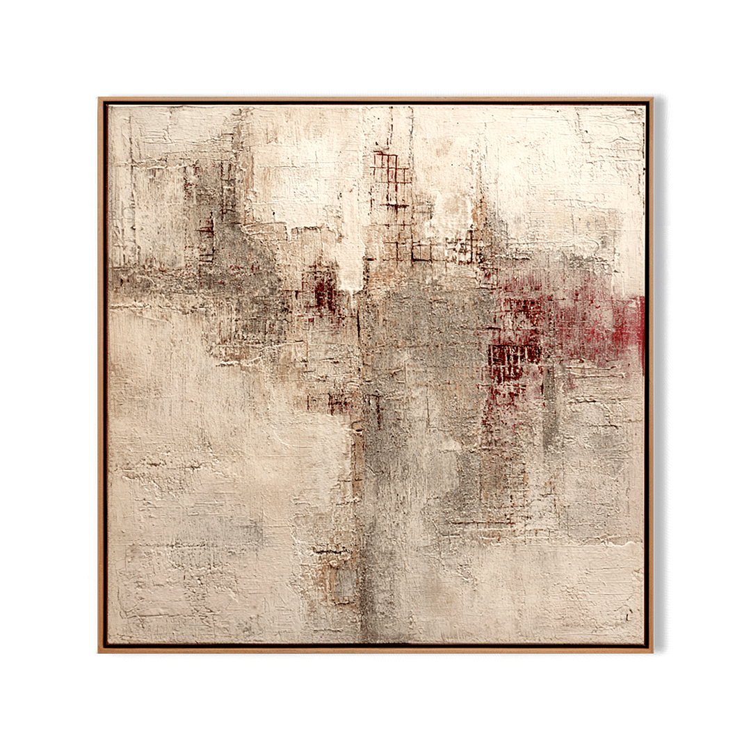 Urban Echo – Textured Beige Abstract Painting #20 Painting artwepaint 
