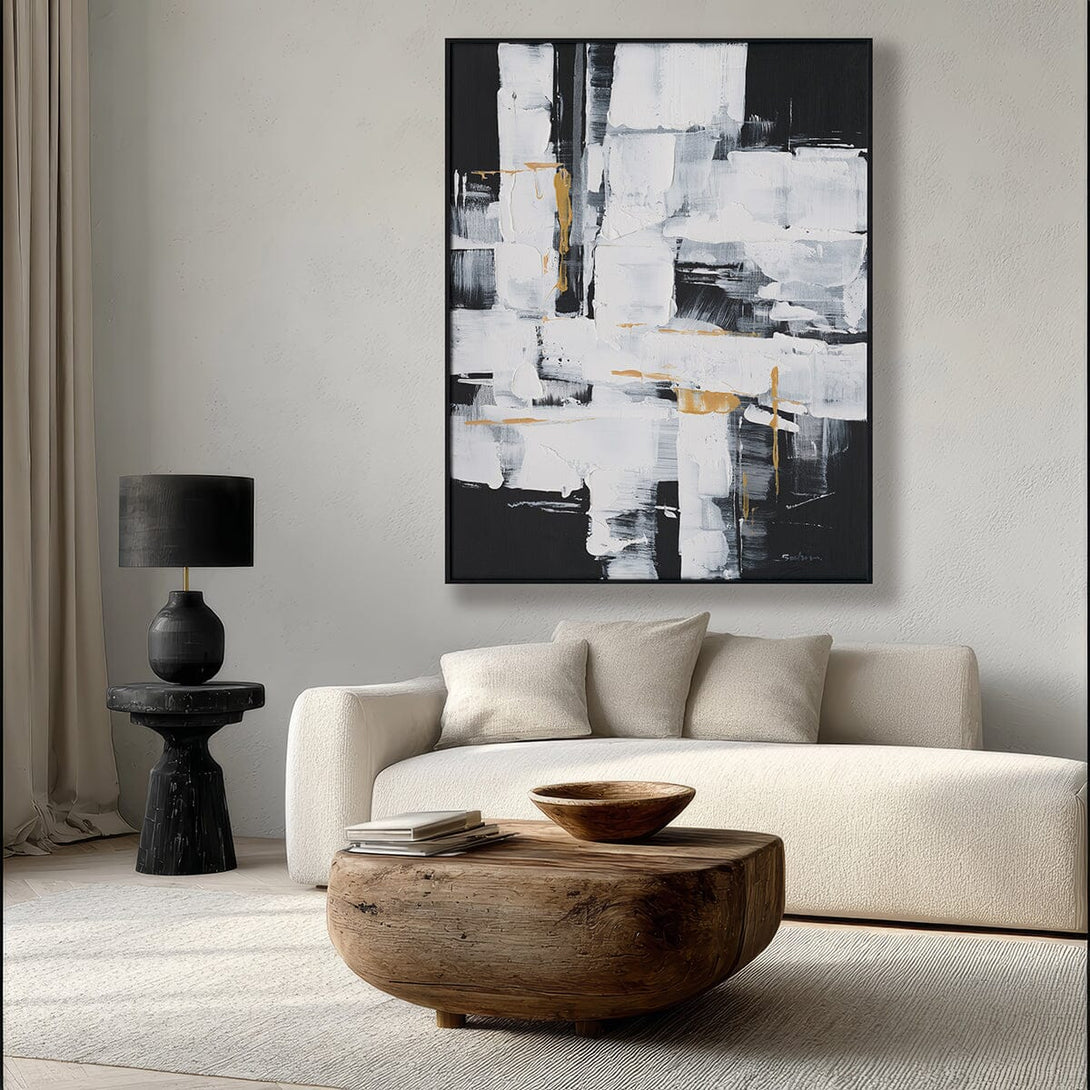 Urban Edge-Black White Abstract Painting #P5939 Painting artwepaint 