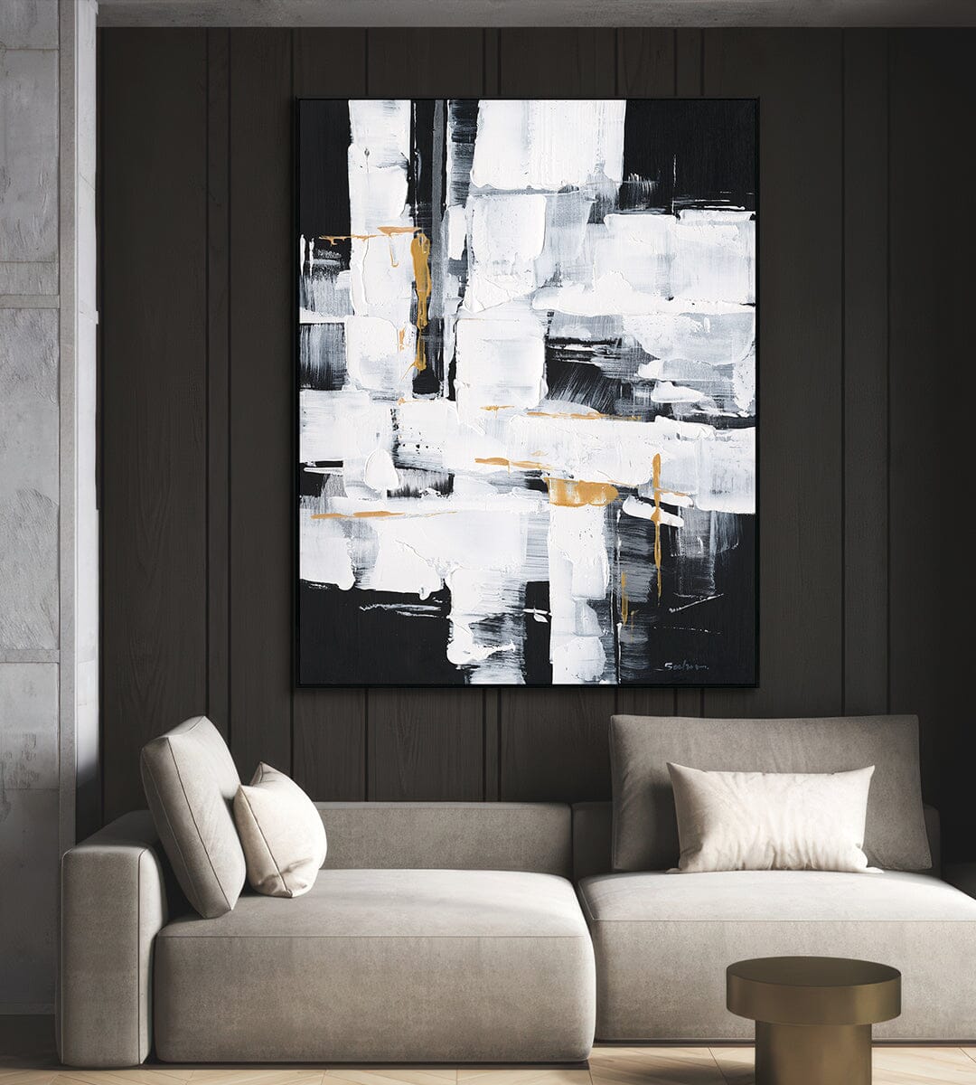 Urban Edge-Black White Abstract Painting #P5939 Painting artwepaint 