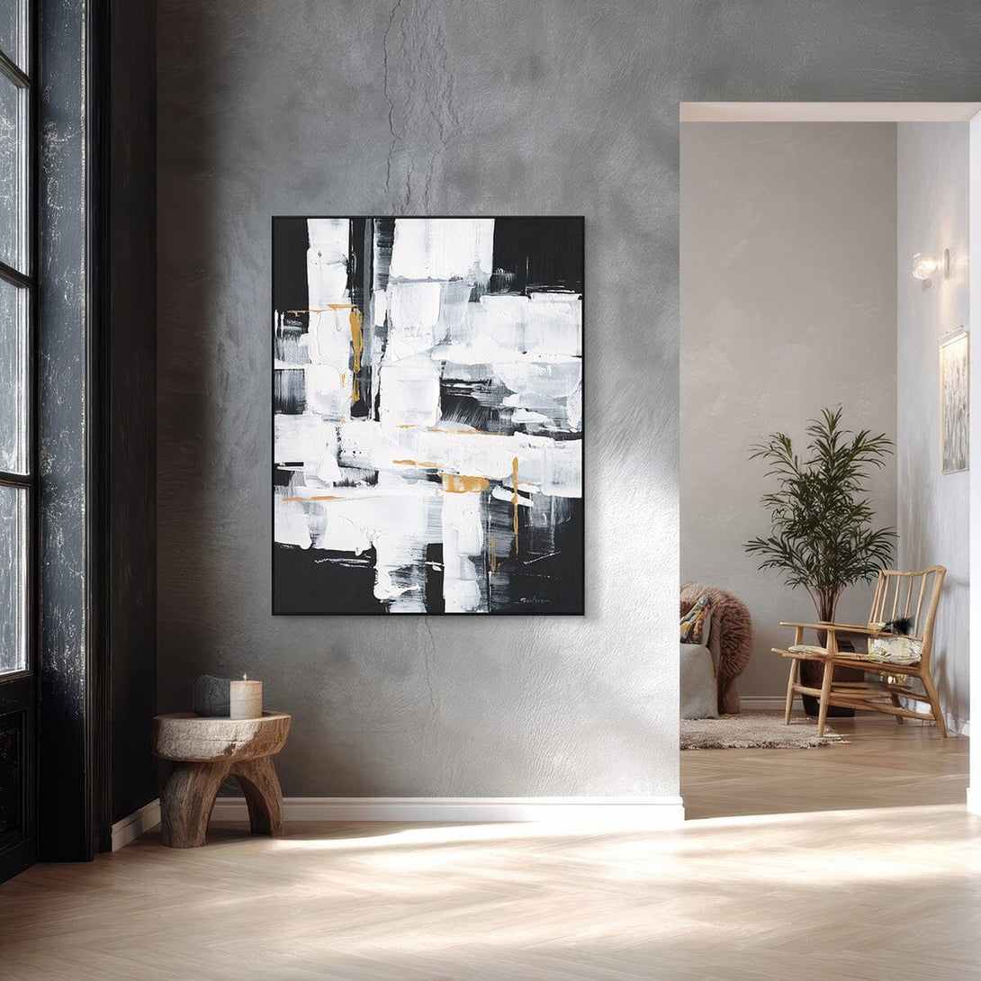 Urban Edge-Black White Abstract Painting #P5939 Painting artwepaint 