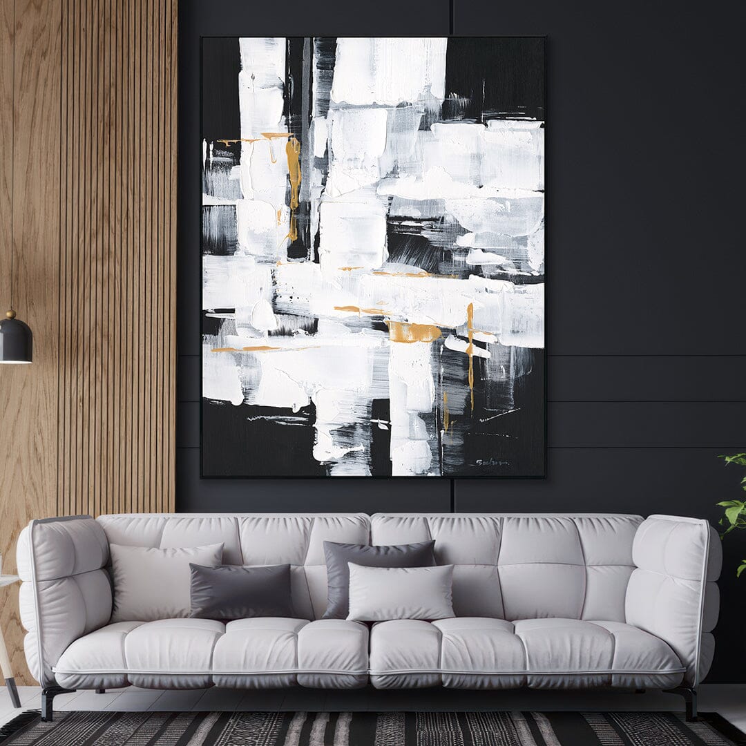 Urban Edge-Black White Abstract Painting #P5939 Painting artwepaint 
