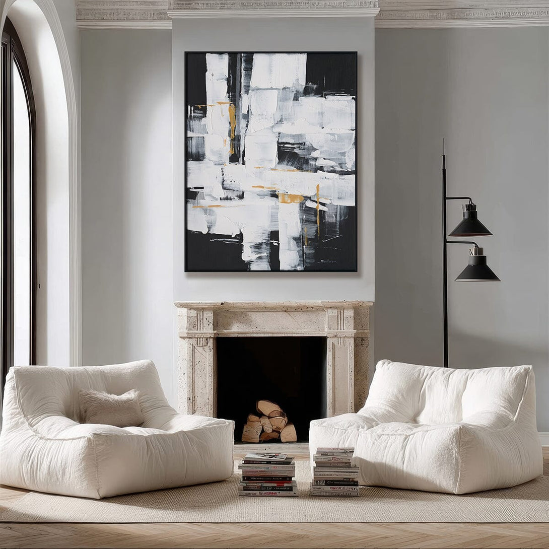 Urban Edge-Black White Abstract Painting #P5939 Painting artwepaint 