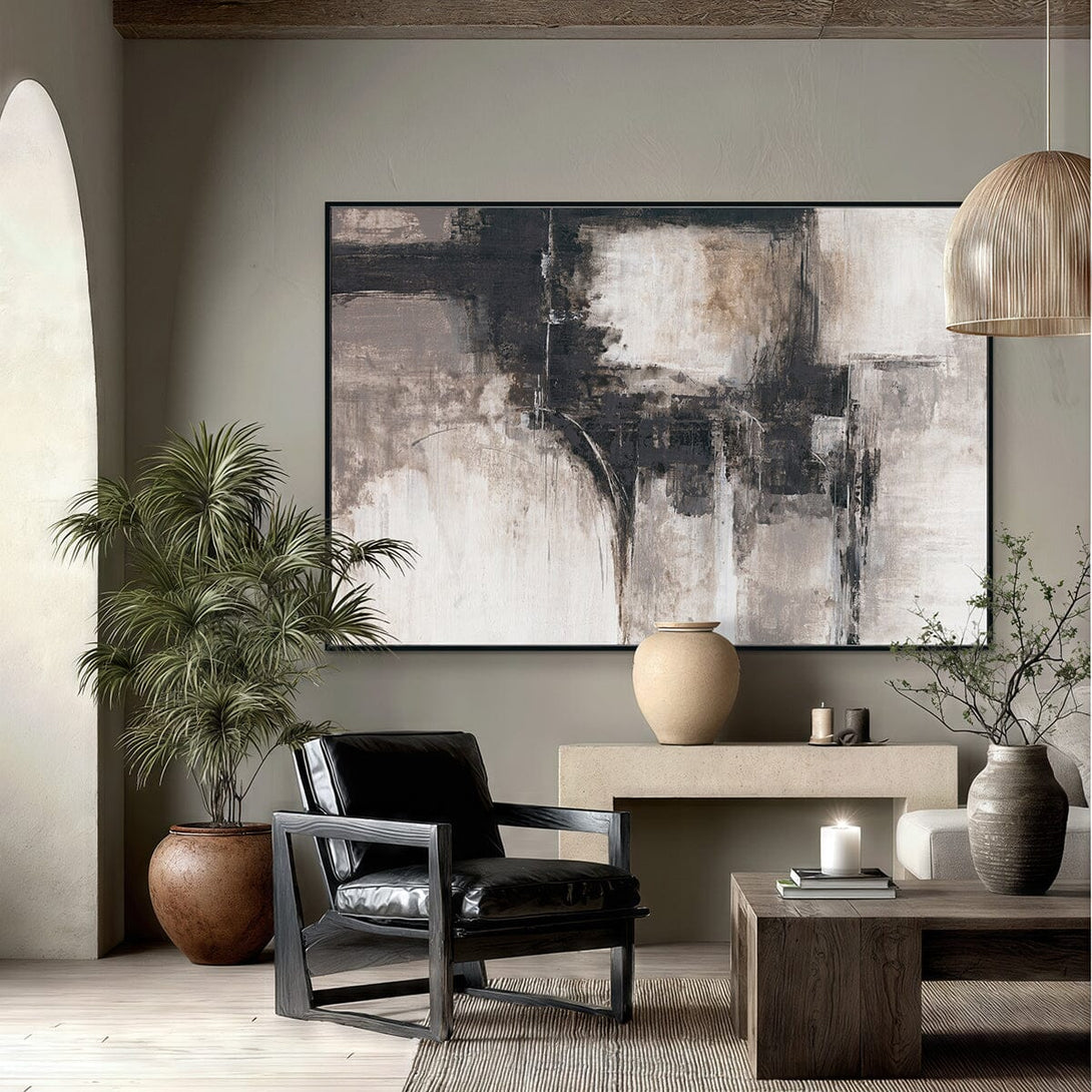Urban Fade - Black & Grey Abstract Painting#M0700 Painting artwepaint 