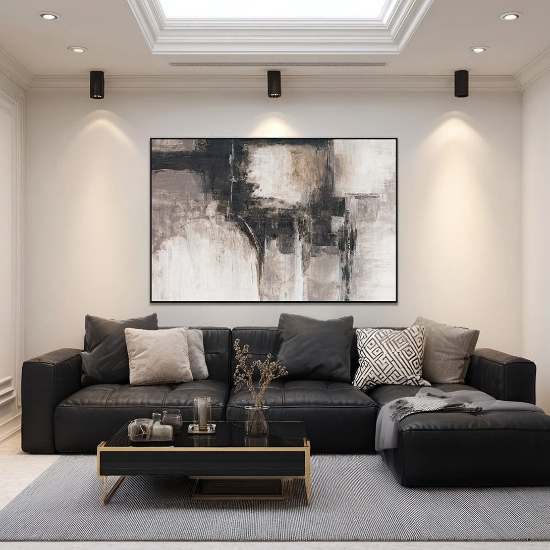 Urban Fade - Black & Grey Abstract Painting#M0700 Painting artwepaint 