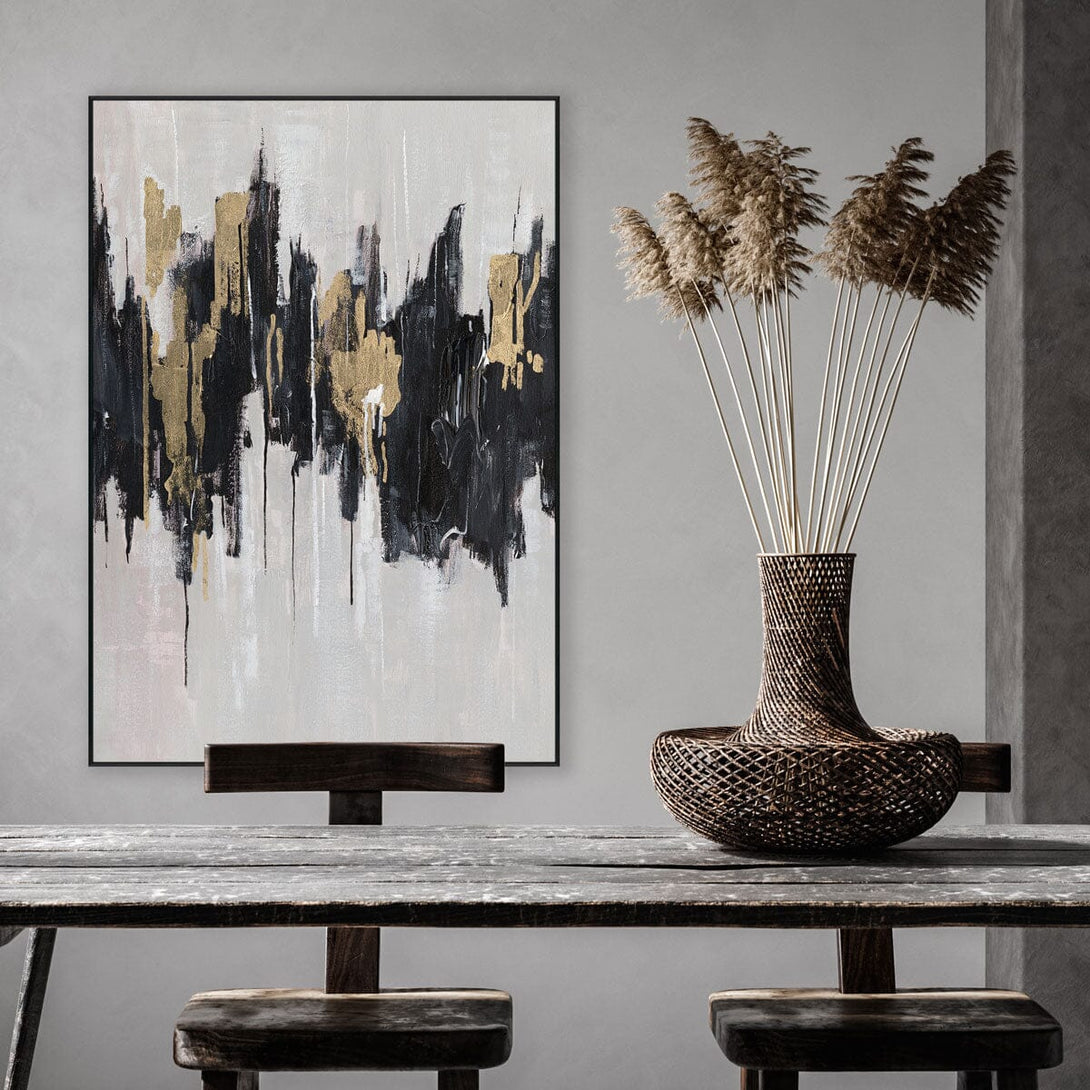 Urban Gold - Black and Gold Abstract Painting #M5552 Painting artwepaint 