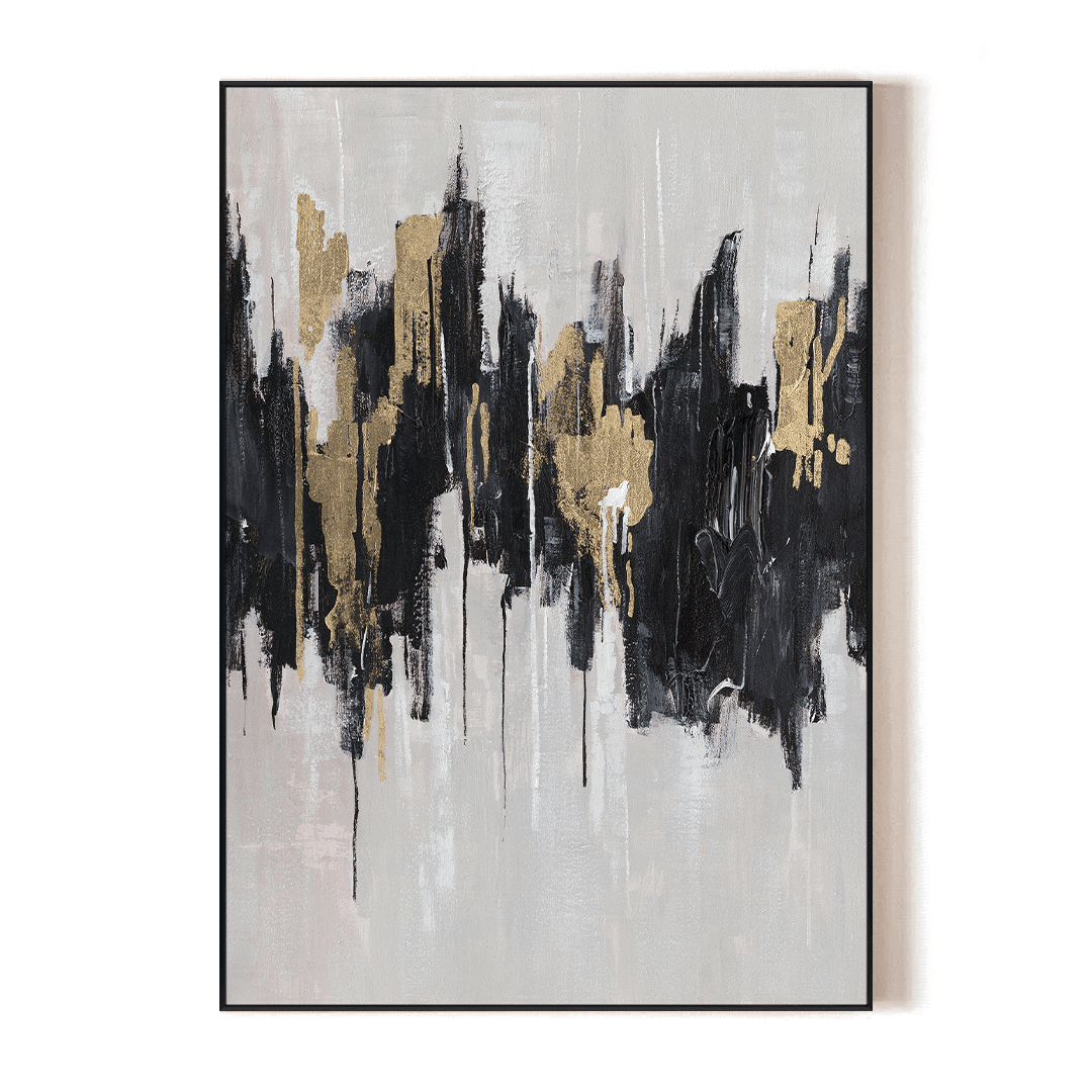 Urban Gold - Black and Gold Abstract Painting #M5552 Painting artwepaint 