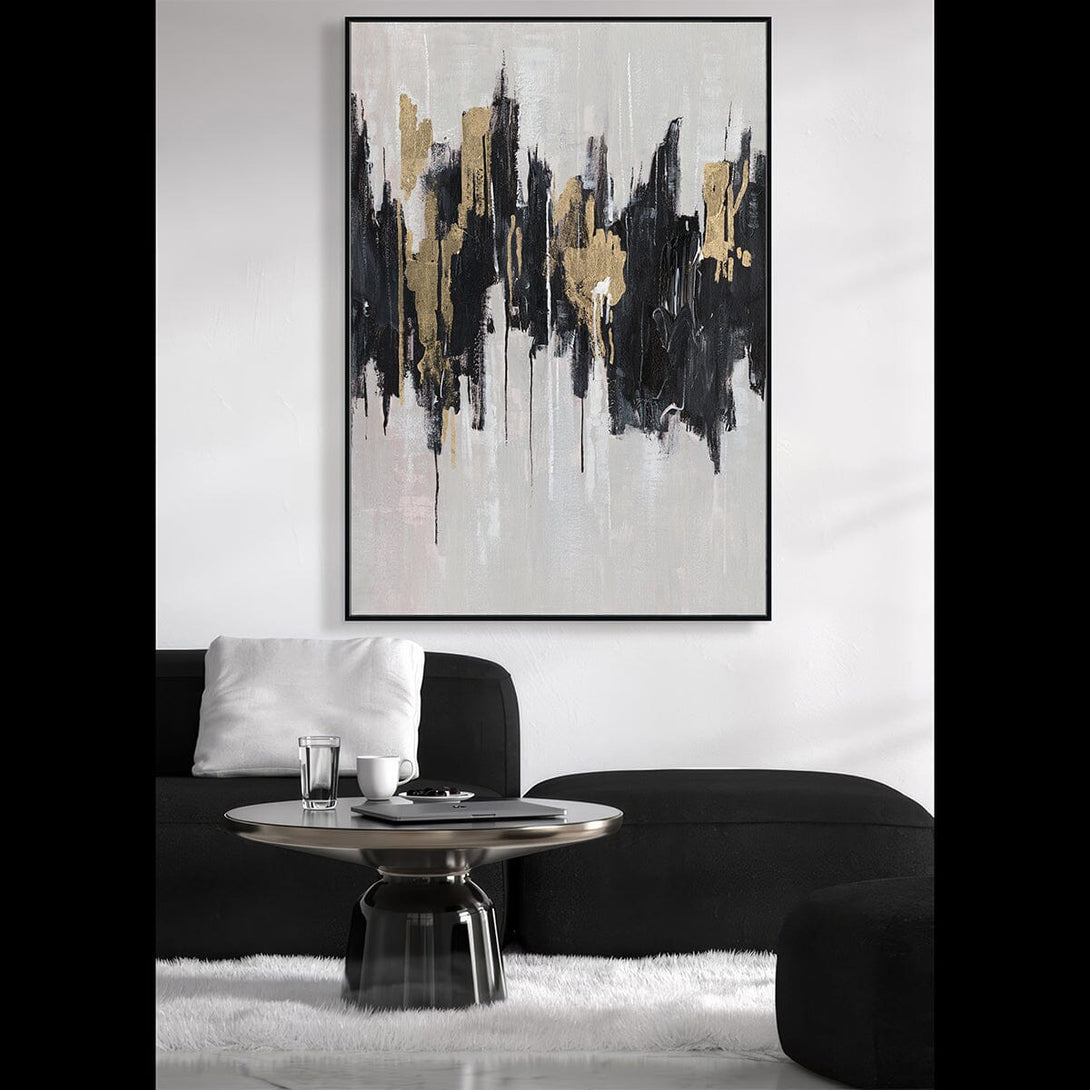 Urban Gold - Black and Gold Abstract Painting #M5552 Painting artwepaint 