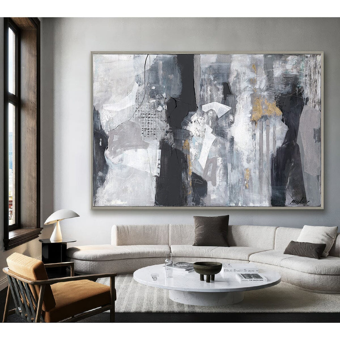 Urban Mist - Grey & Black Modern Abstract Painting #M8103 Painting artwepaint 
