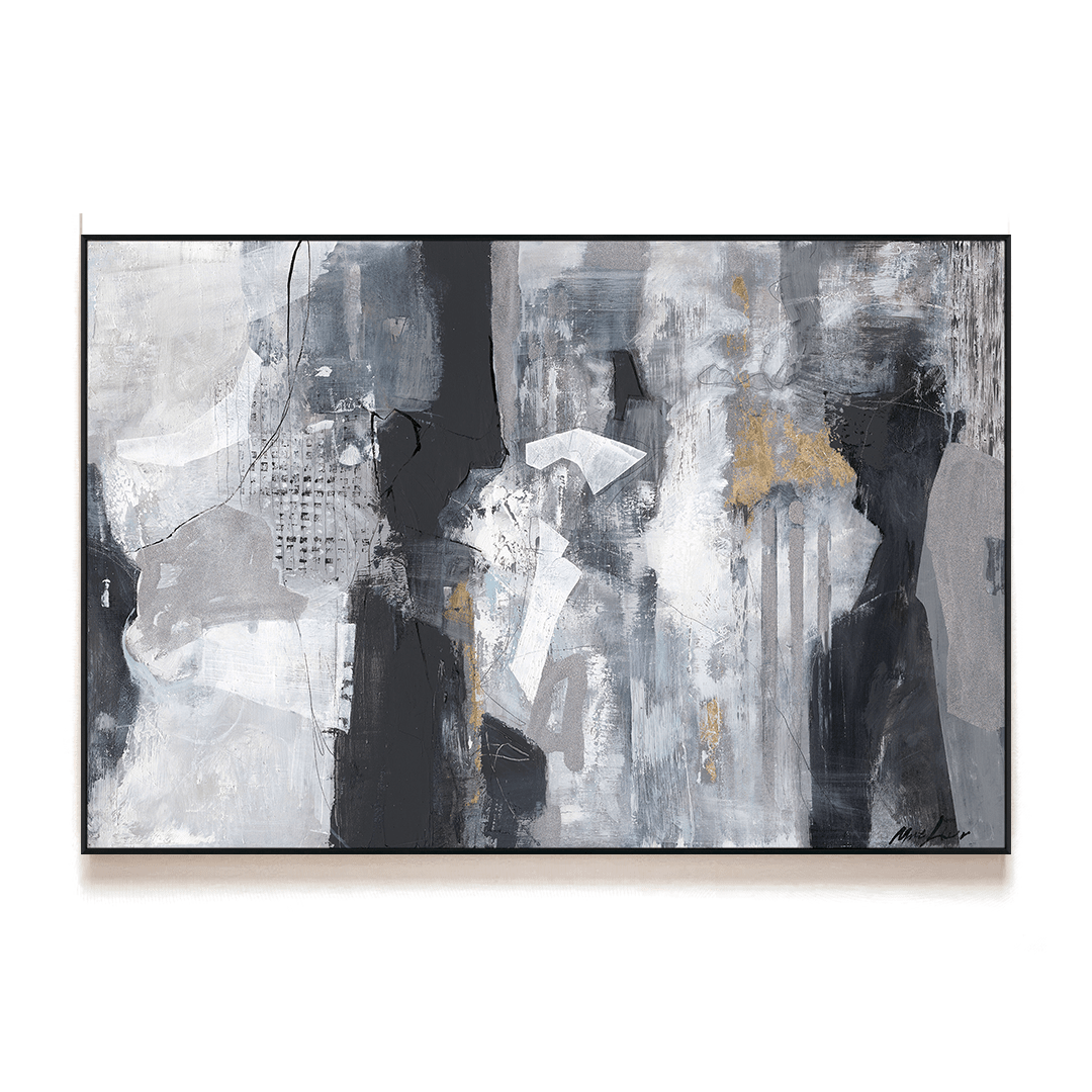 Urban Mist - Grey & Black Modern Abstract Painting #M8103 Painting artwepaint 