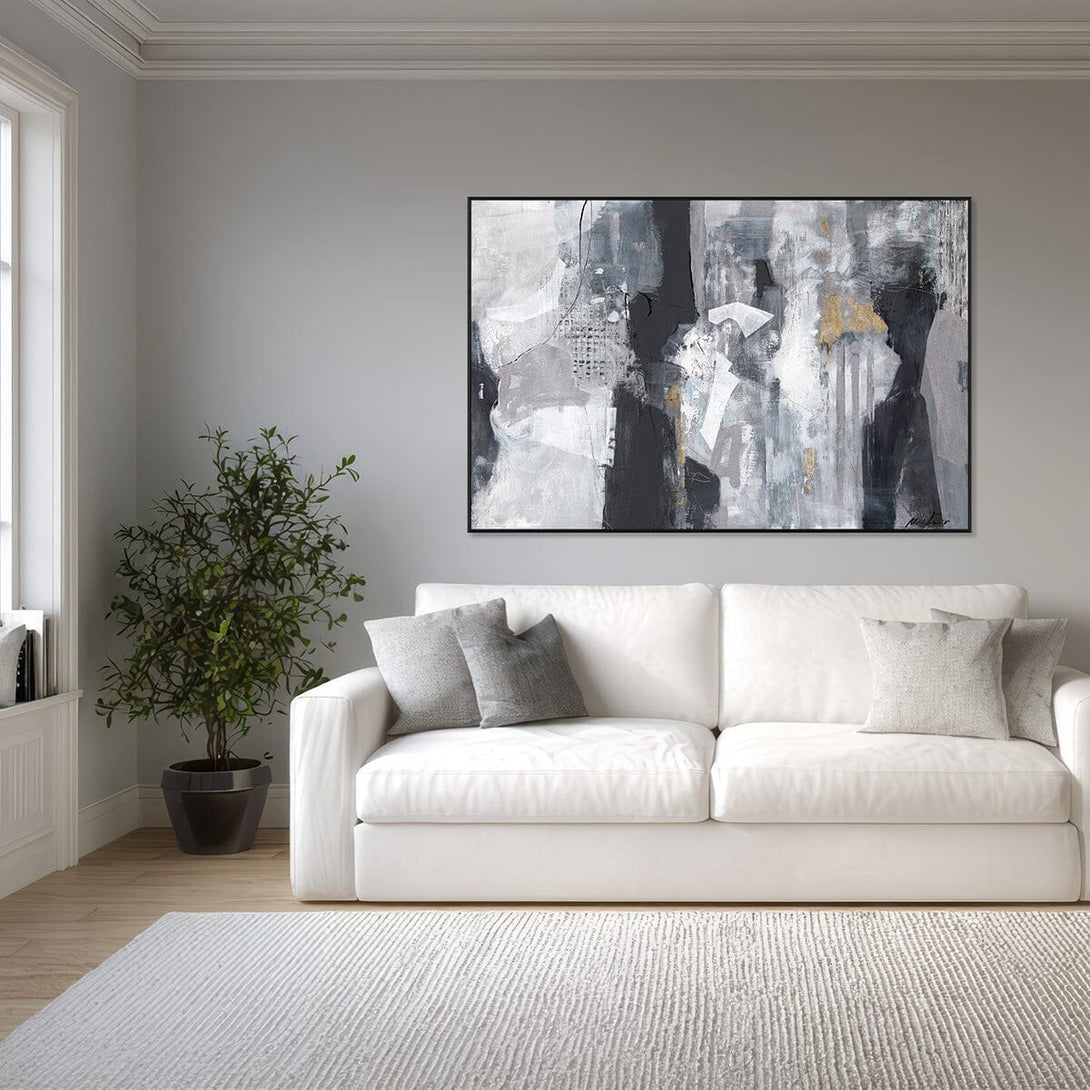 Urban Mist - Grey & Black Modern Abstract Painting #M8103 Painting artwepaint 