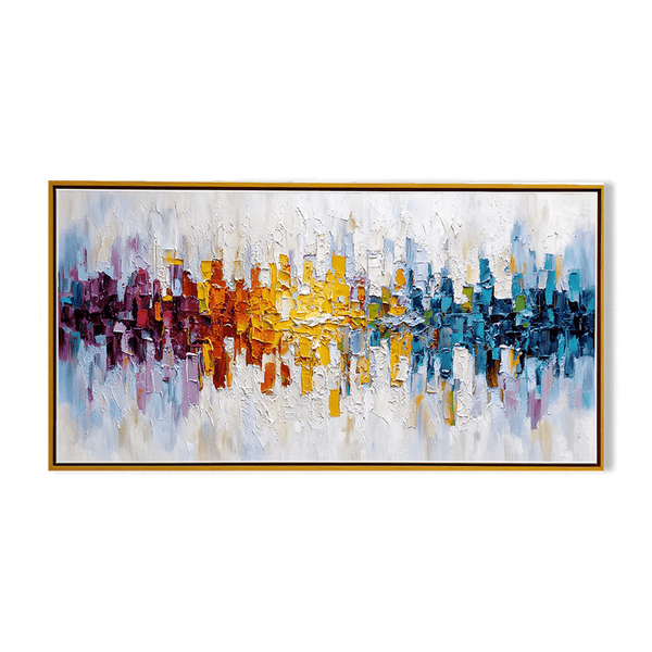 Urban Symphony – Colorful Abstract Skyline Painting #awp42 Painting artwepaint 