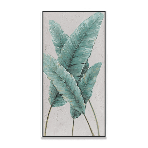 Verdant Haven - Tropical Green Leaf Painting#L3572 Painting artwepaint 