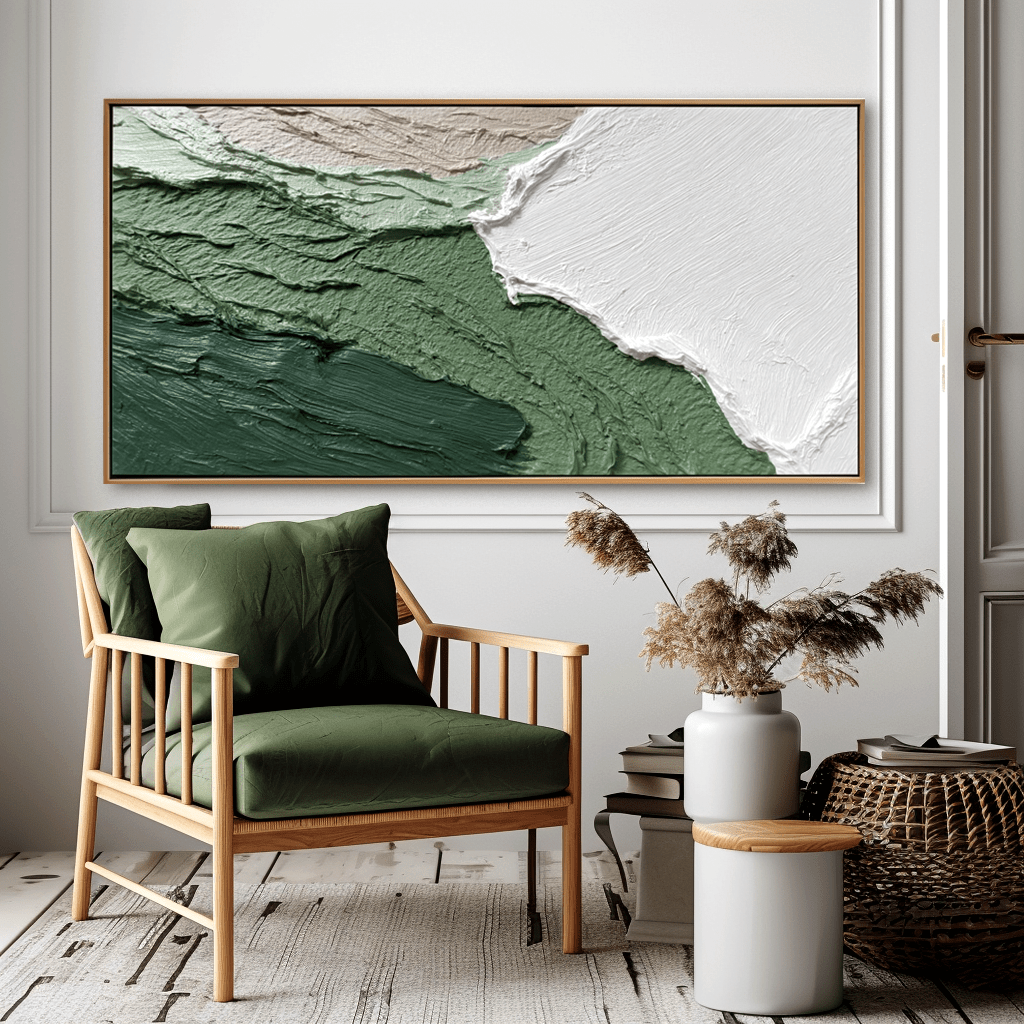 Verdant Layers – Green Abstract Textured Painting #46 Painting artwepaint 