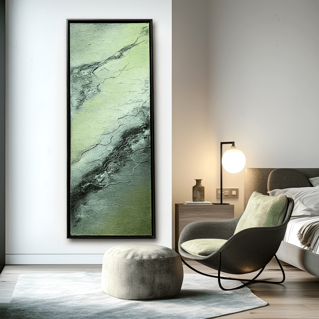 Verdant Stream – Vertical Abstract Painting #51 Painting artwepaint 