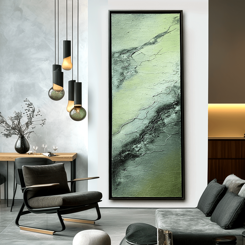Verdant Stream – Vertical Abstract Painting #51 Painting artwepaint 