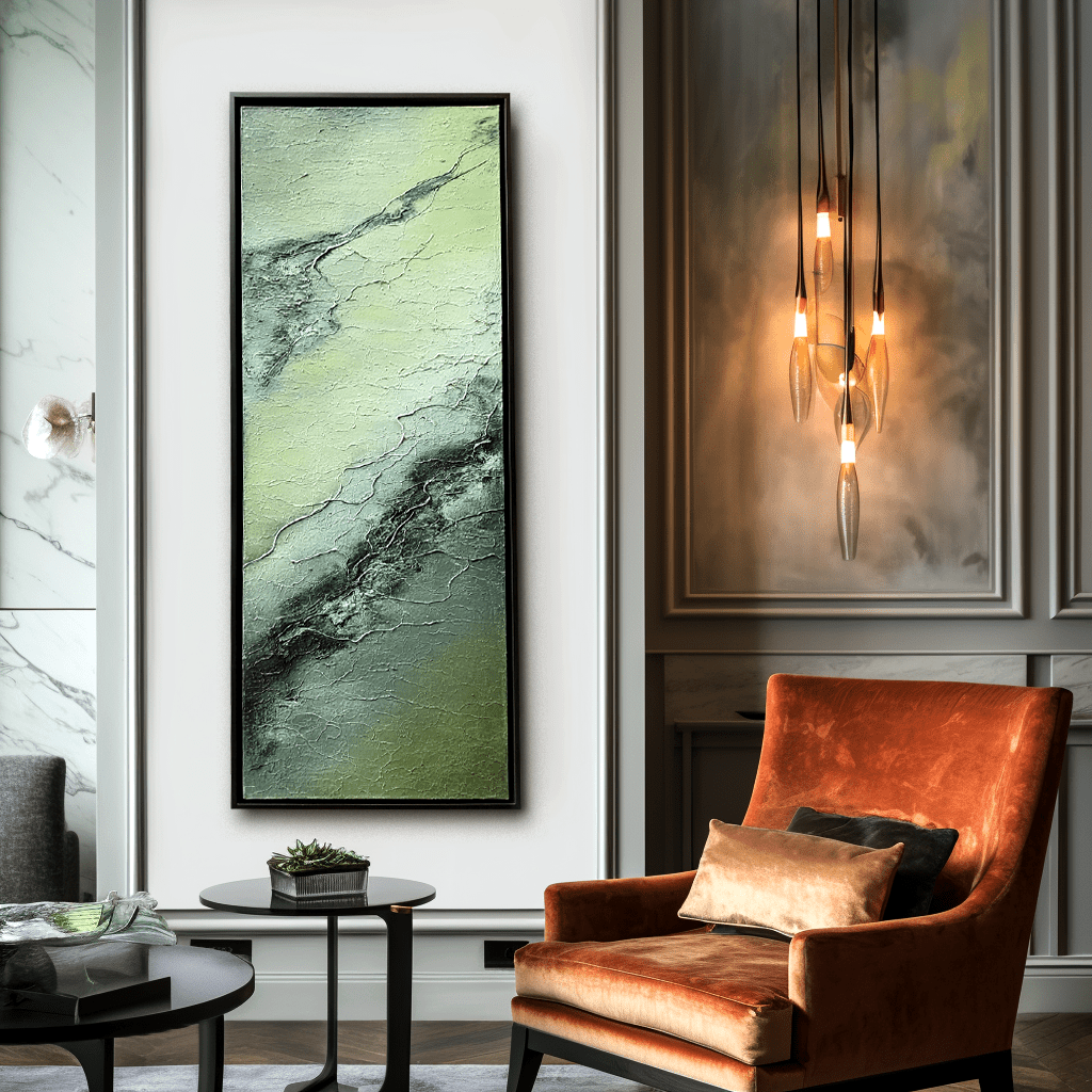 Verdant Stream – Vertical Abstract Painting #51 Painting artwepaint 