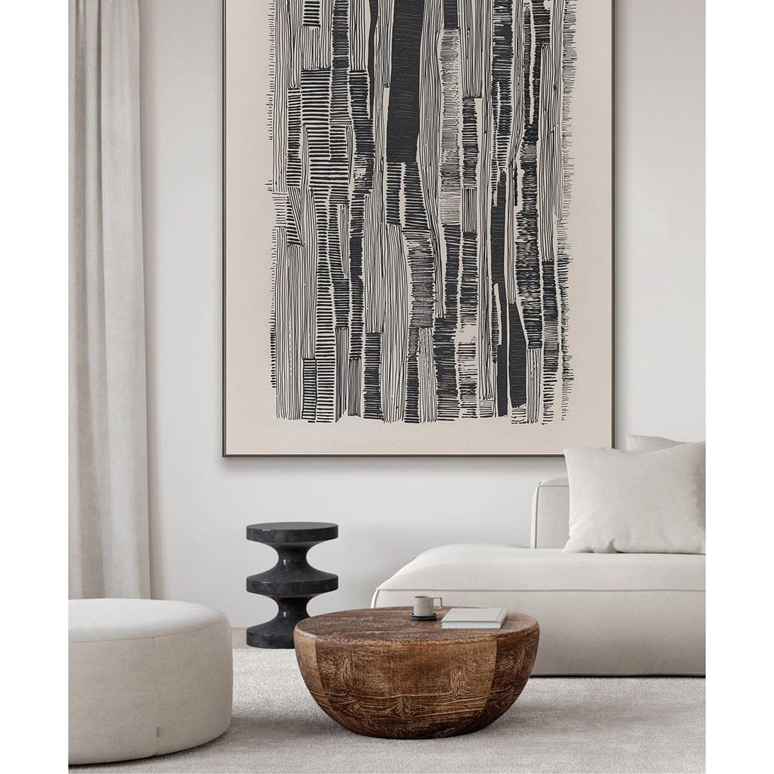 Vertical Rhythm - Black & White Line Art #R4014 Painting artwepaint 