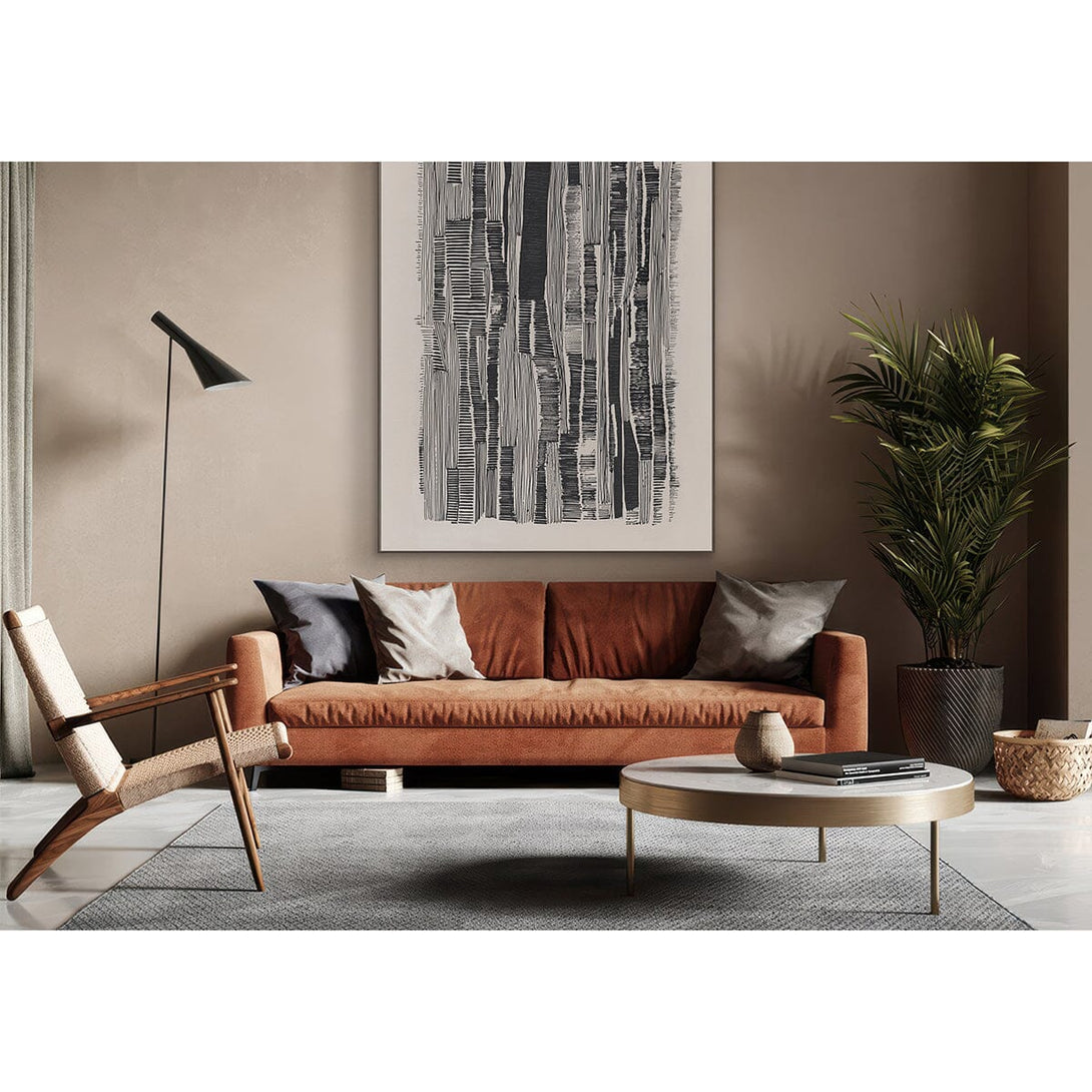 Vertical Rhythm - Black & White Line Art #R4014 Painting artwepaint 