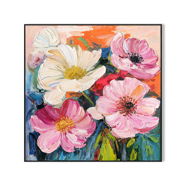 Vibrant Pink-White Floral Impression #P2631 Painting artwepaint 