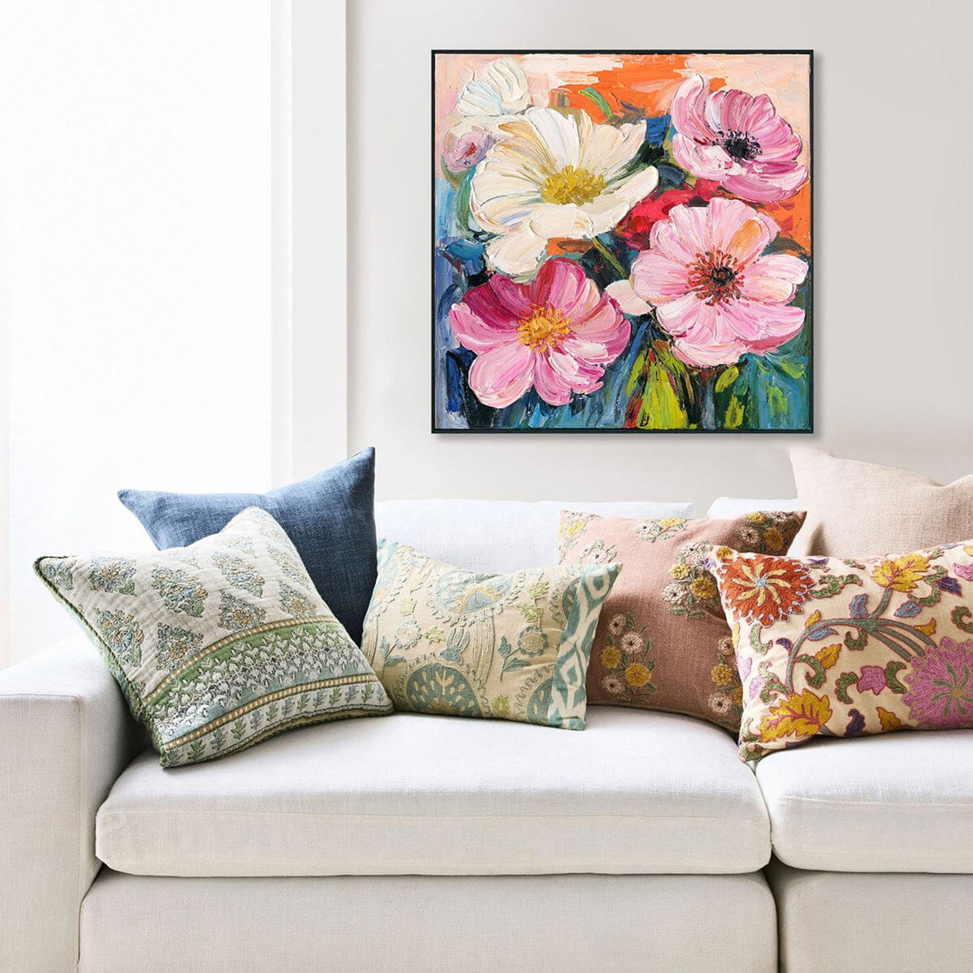 Vibrant Pink-White Floral Impression #P2631 Painting artwepaint 