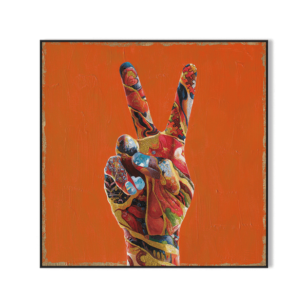 Victory Colors – Peace Hand Abstract Painting #I2699 Painting artwepaint 