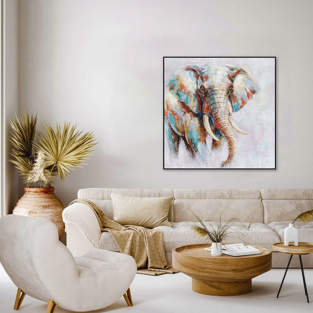 Vivid Elephant - Multicolor Powerful Animal Painting #M0623 Painting artwepaint 