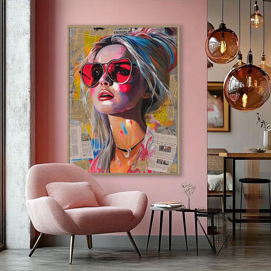 Vivid Glam - Modern Portrait#P4017 Painting artwepaint 