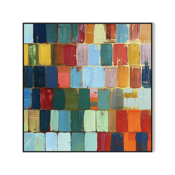 Vivid Mosaic Abstract Painting #PFH2(192) Painting artwepaint 