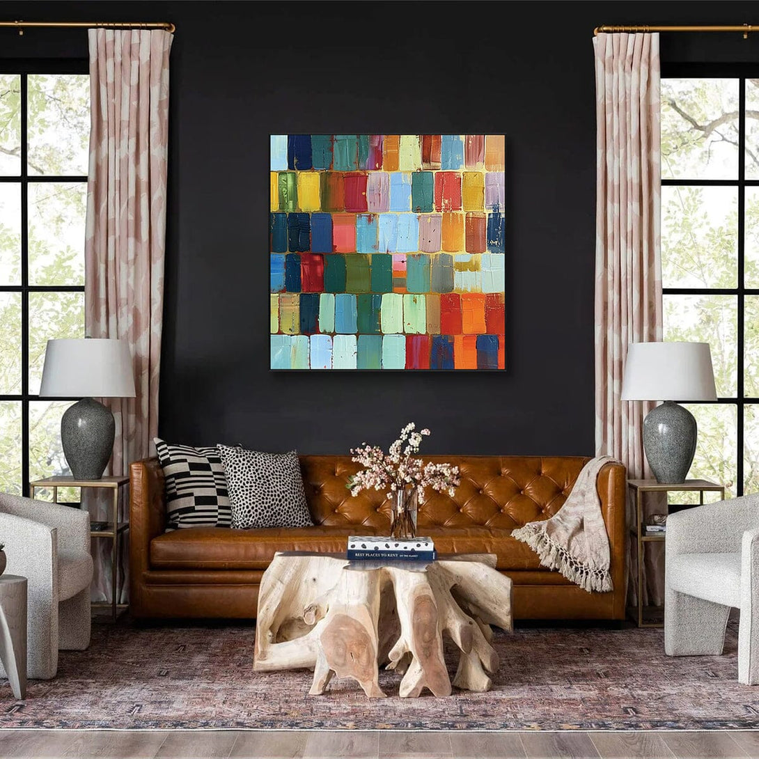 Vivid Mosaic Abstract Painting #PFH2(192) Painting artwepaint 