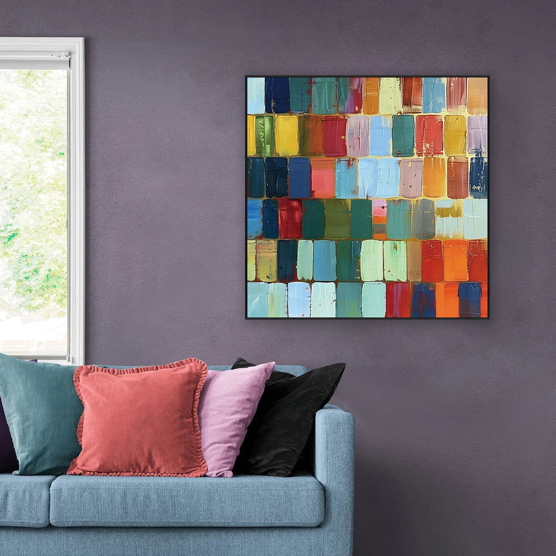 Vivid Mosaic Abstract Painting #PFH2(192) Painting artwepaint 