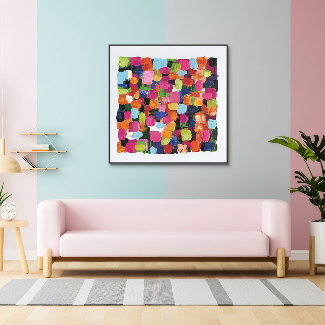 Vivid Mosaic-Color Abstract Painting #H0922HHH-001 Painting artwepaint 