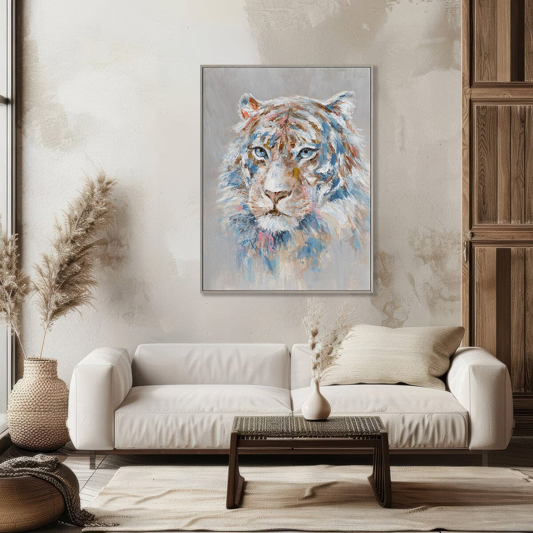 Vivid White Tiger - Multicolor Abstract Wildlife Painting #M0615 Painting artwepaint 