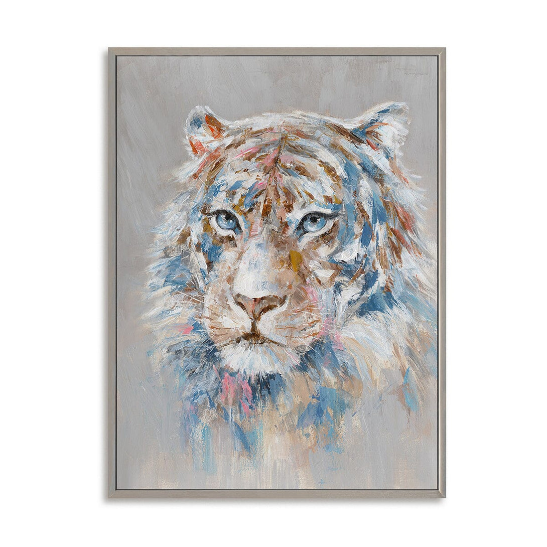 Vivid White Tiger - Multicolor Abstract Wildlife Painting #M0615 Painting artwepaint 