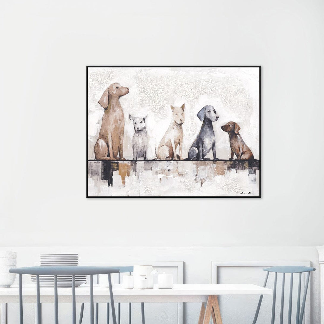 Warm Companionship - Five Dogs Oil Painting#M6712 Painting artwepaint 