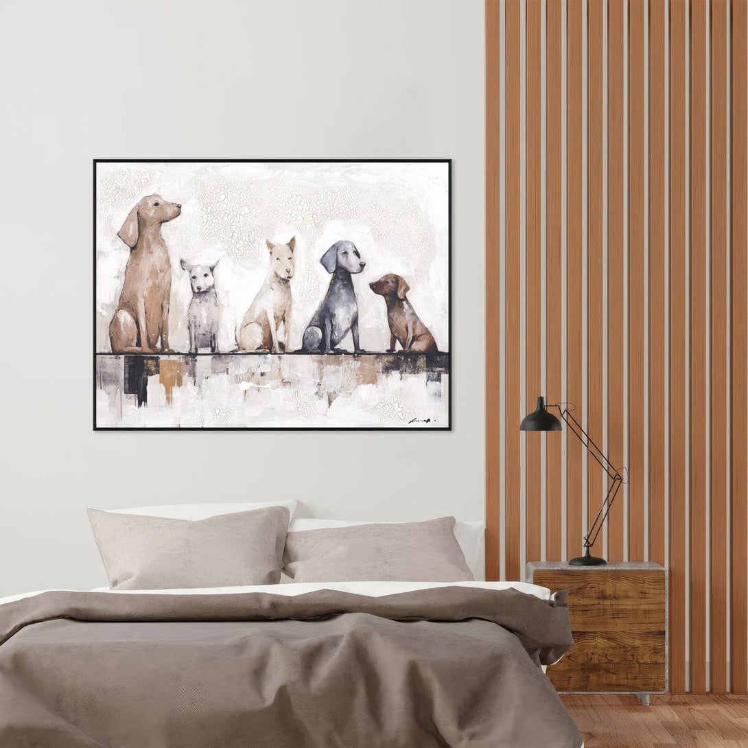 Warm Companionship - Five Dogs Oil Painting#M6712 Painting artwepaint 