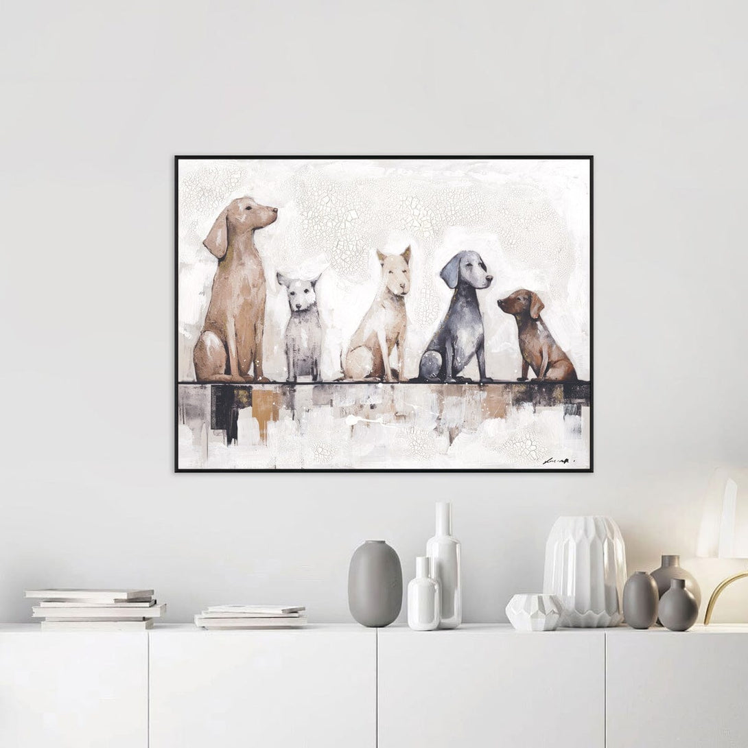 Warm Companionship - Five Dogs Oil Painting#M6712 Painting artwepaint 
