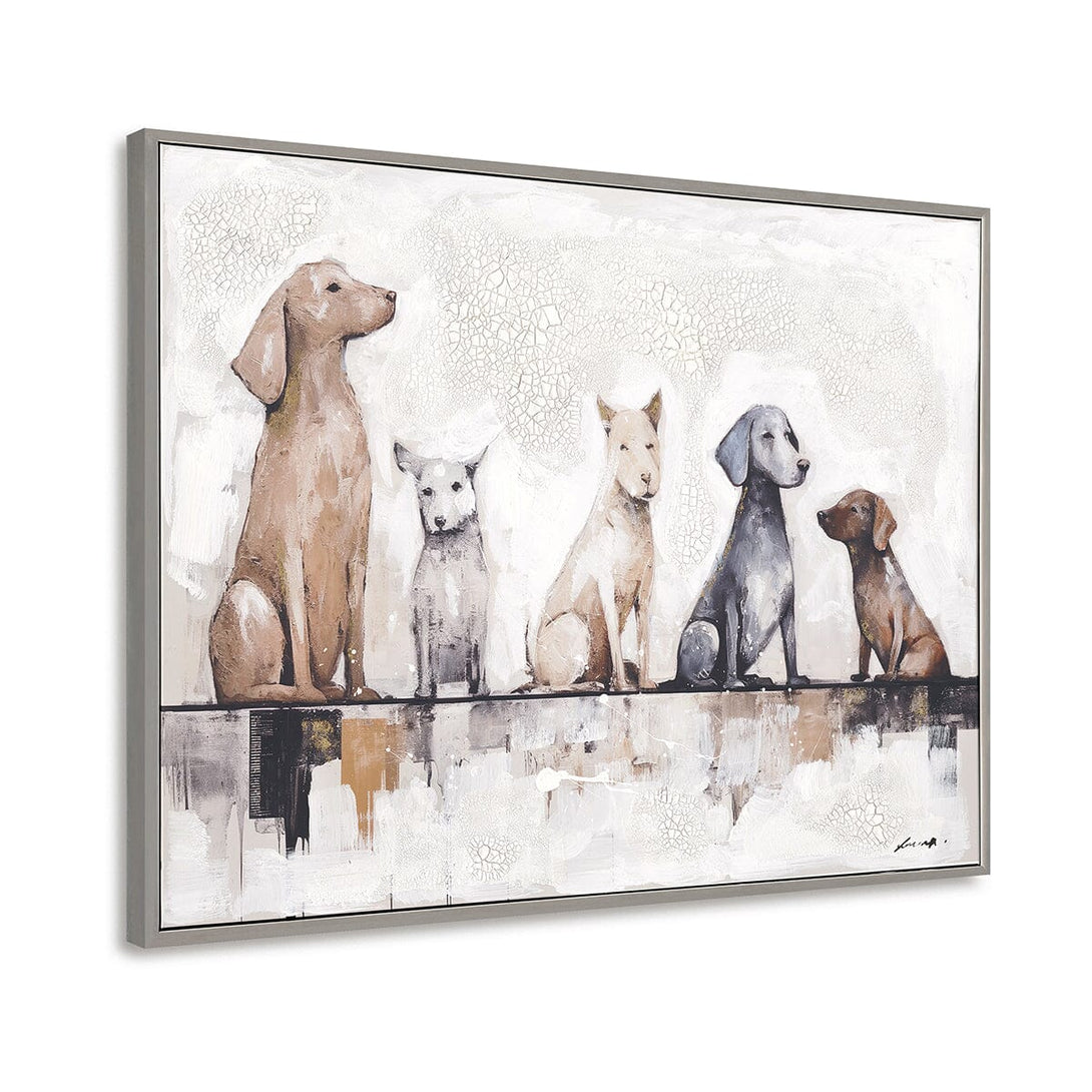 Warm Companionship - Five Dogs Oil Painting#M6712 Painting artwepaint 