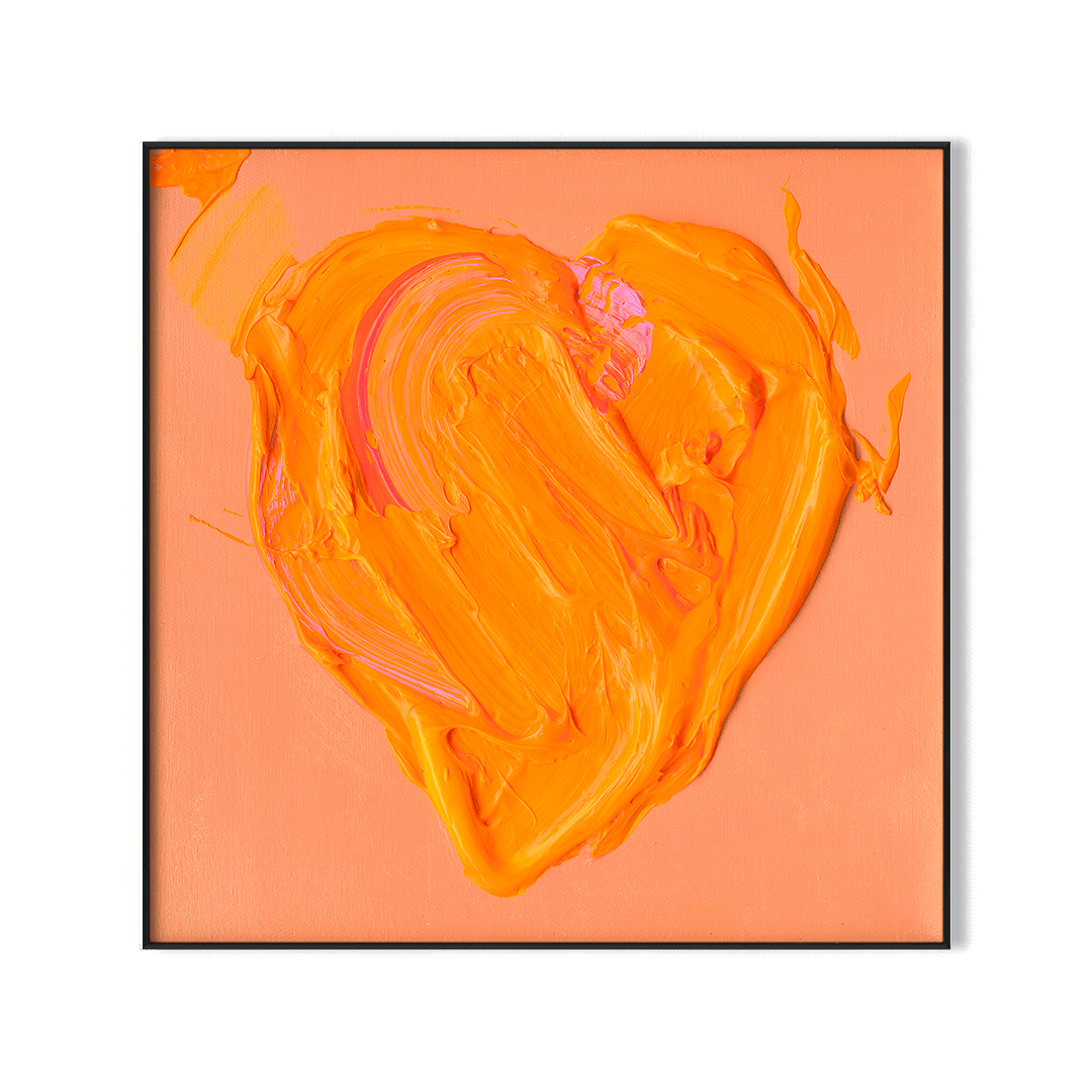 Warm Desire - Orange Abstract Heart #M8161 Painting artwepaint 