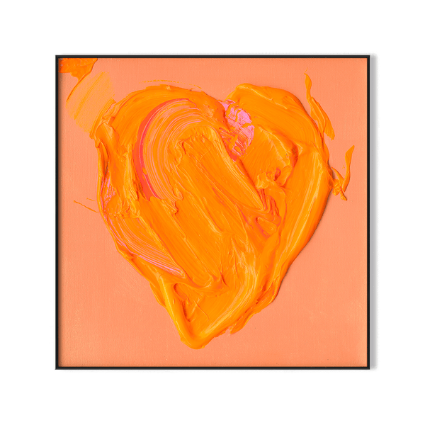 Warm Desire - Orange Abstract Heart #M8161 Painting artwepaint 